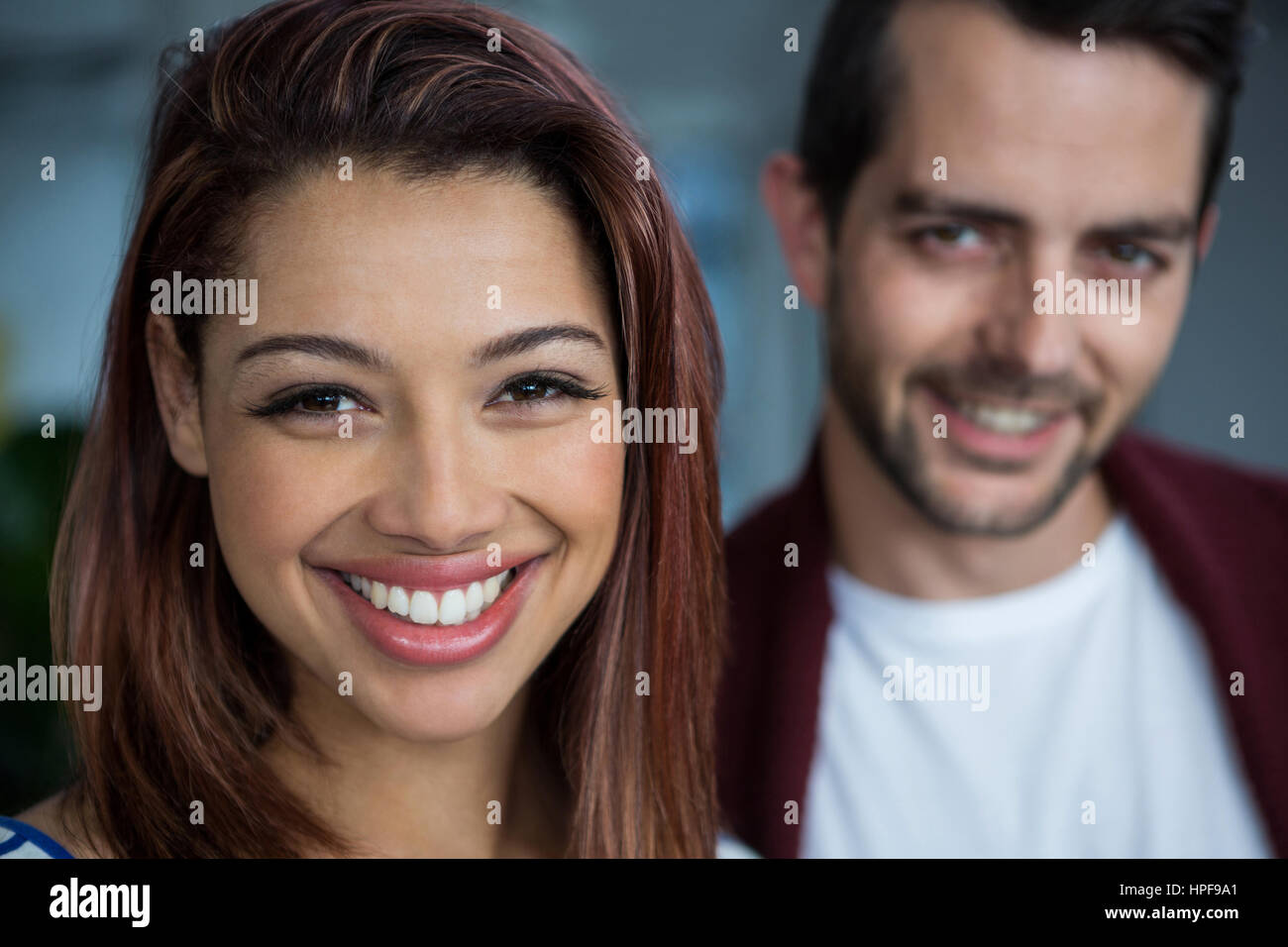 Portrait of a beautiful woman smiling Stock Photo - Alamy