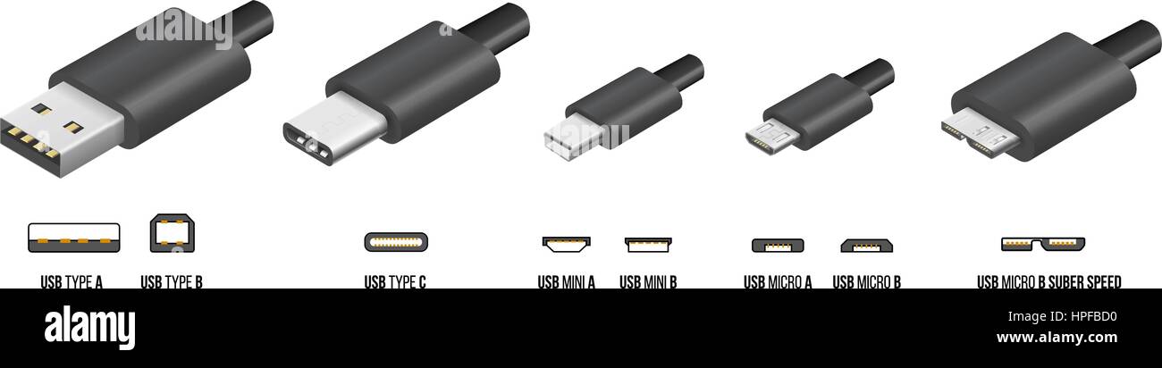 USB type C Stock Vector