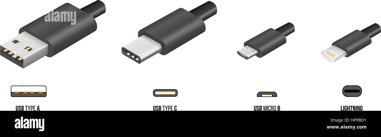 USB type C Stock Vector