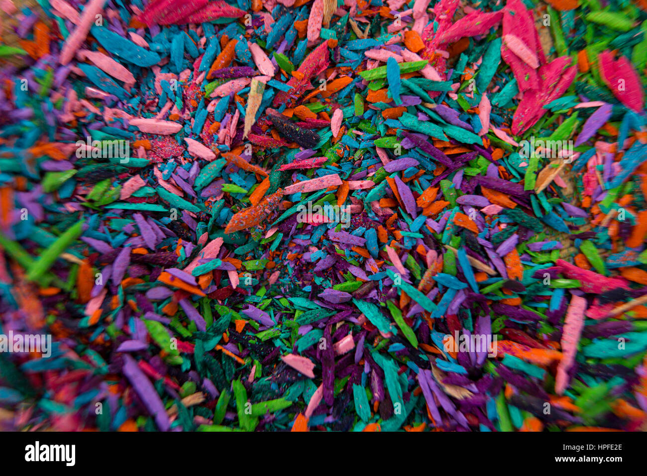 Close-up of colored pencils dust Stock Photo - Alamy