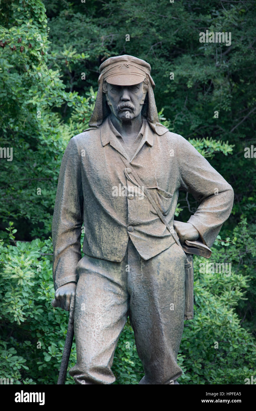 Statue of Doctor David Livingstone, Victoria Falls, Zimbabwe Stock ...