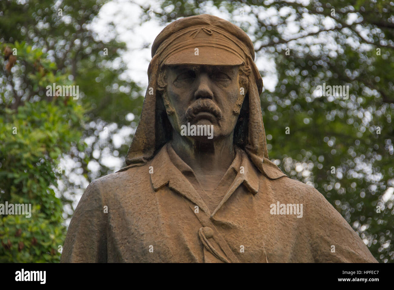 Statue of Doctor David Livingstone, Victoria Falls, Zimbabwe Stock
