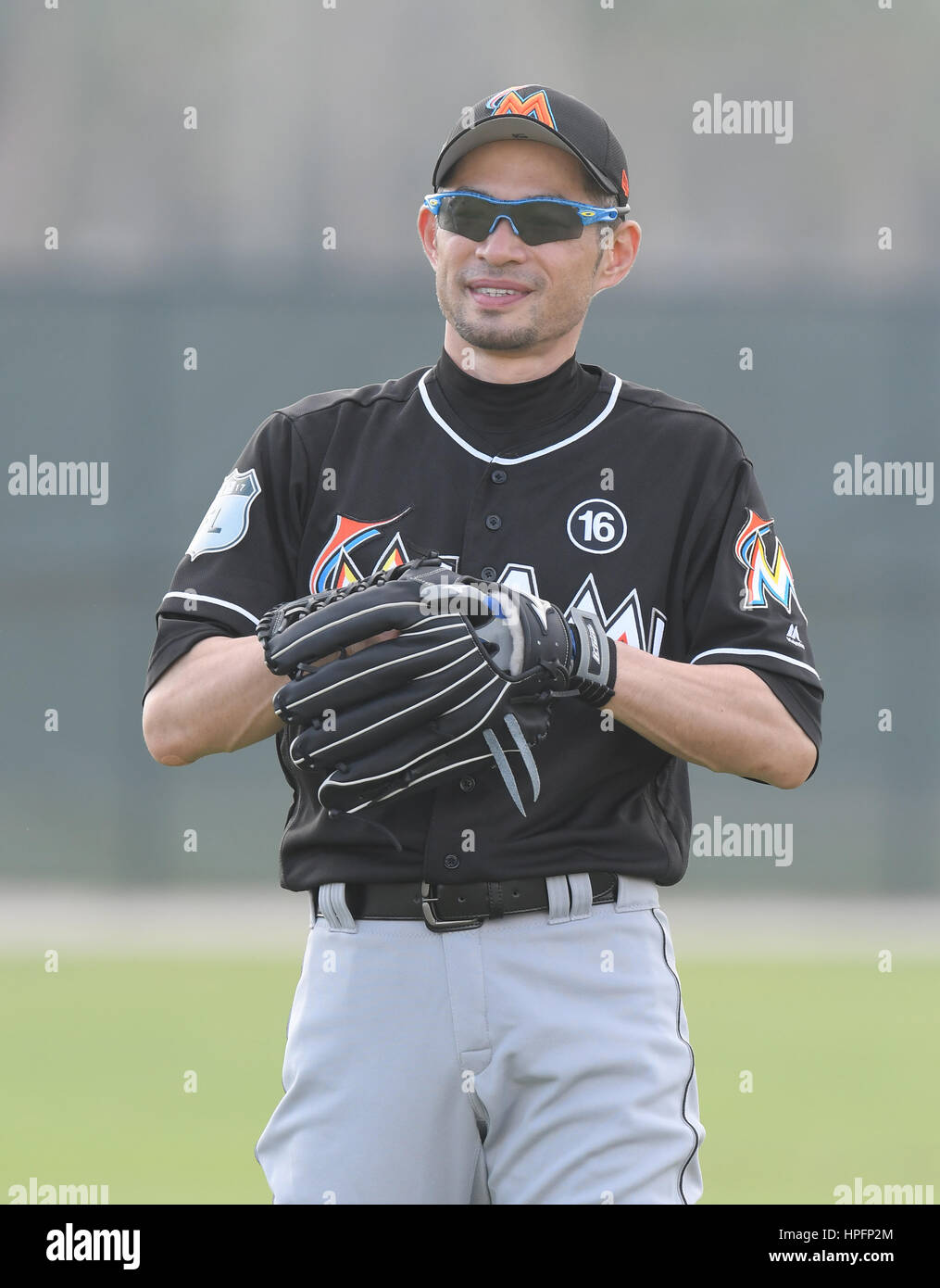 Jupiter, Florida, USA. 19th Feb, 2017. Ichiro Suzuki (Marlins) MLB