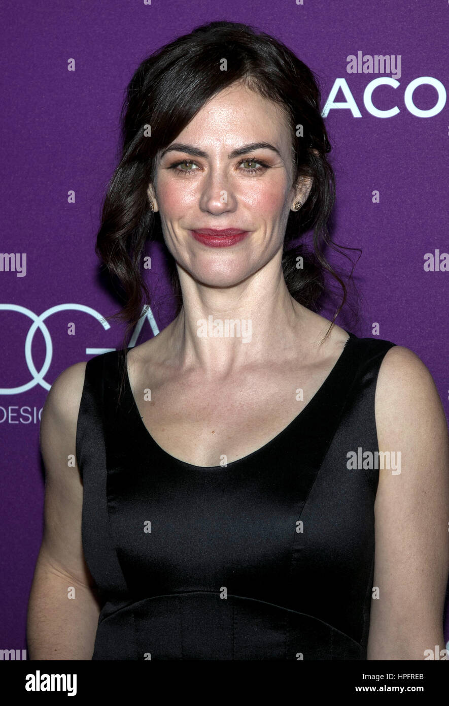Los Angeles, Us. 21st Feb, 2017. Actress Maggie Siff arrives at the 19th Costume Designers Guild Awards, CDGA, at Hotel Beverly Hilton in Los Angeles, USA, on 21 February 2017. - NO WIRE SERVICE - Photo: Hubert Boesl/dpa/Alamy Live News Stock Photo