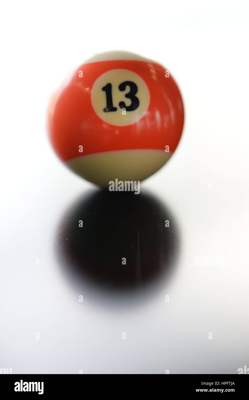 Number 13 pool ball hi-res stock photography and images - Alamy