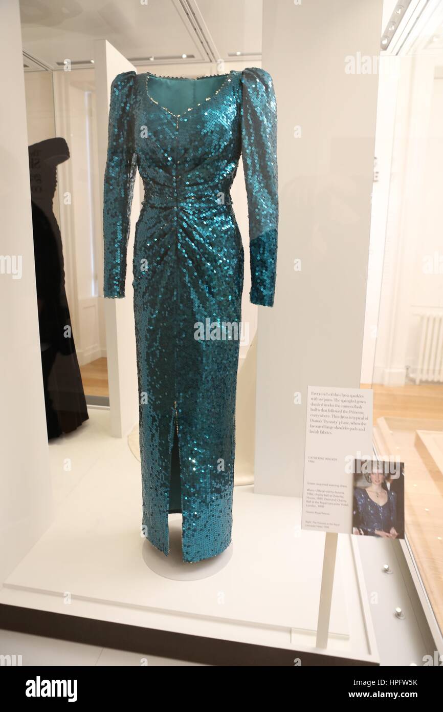 Diana's Gowns on display @ Kensigton Museum 2017 ....TRACE Stock Photo