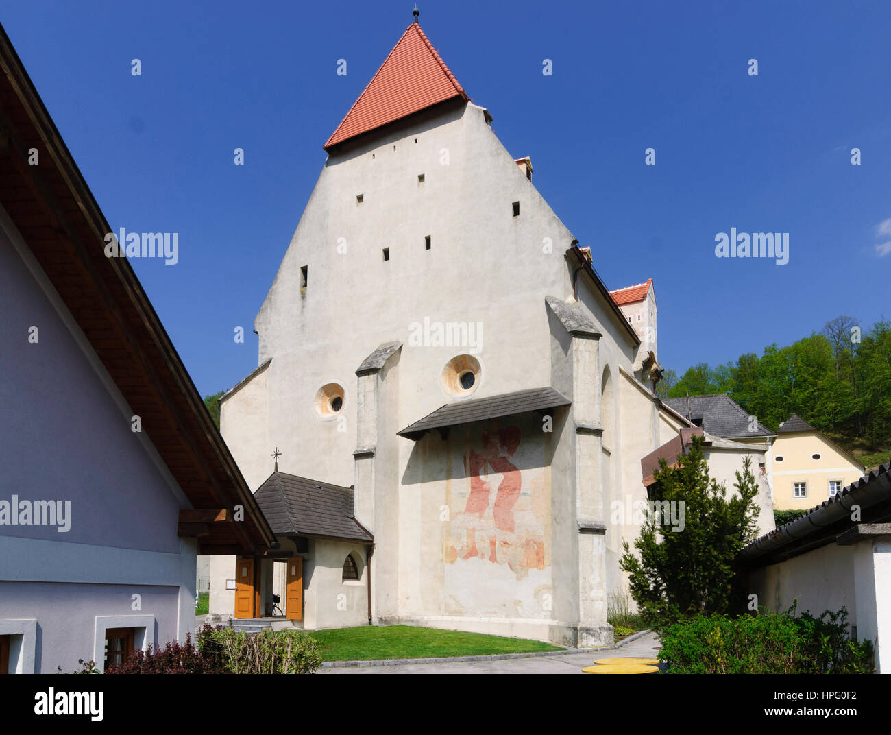 Edlitz, fortified church - Bucklige Welt, Wiener Alpen, Alps, Niederösterreich, Lower Austria, Austria Stock Photo