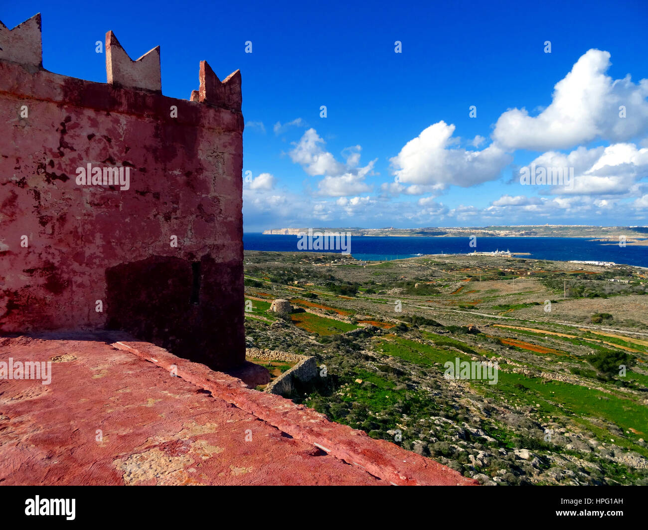 Red castle wall Stock Photo - Alamy