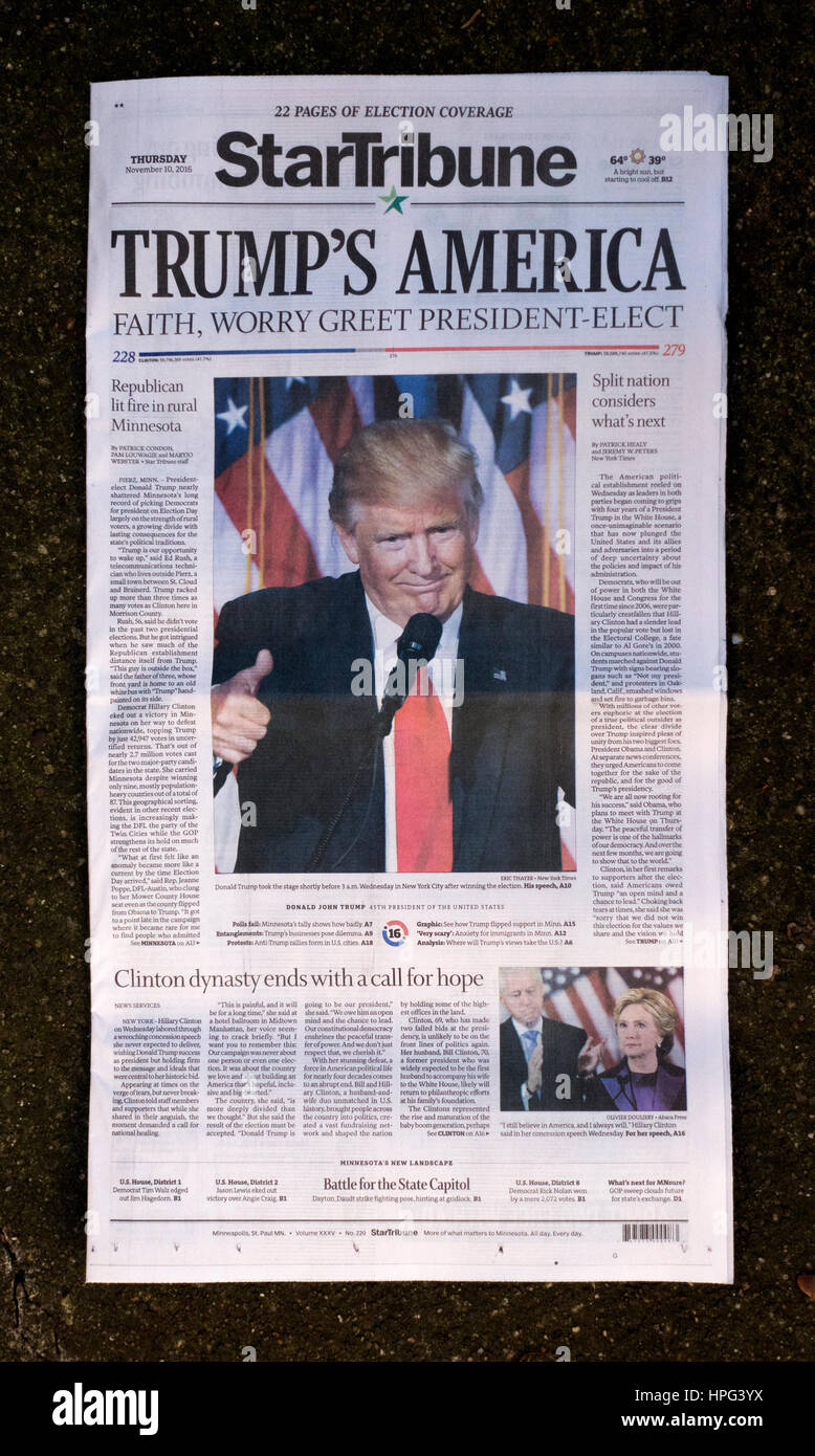 Headline in StarTribune newspaper reports that Trump announces a three week  reprieve before government shutdown. St Paul Minnesota MN USA Stock Photo -  Alamy