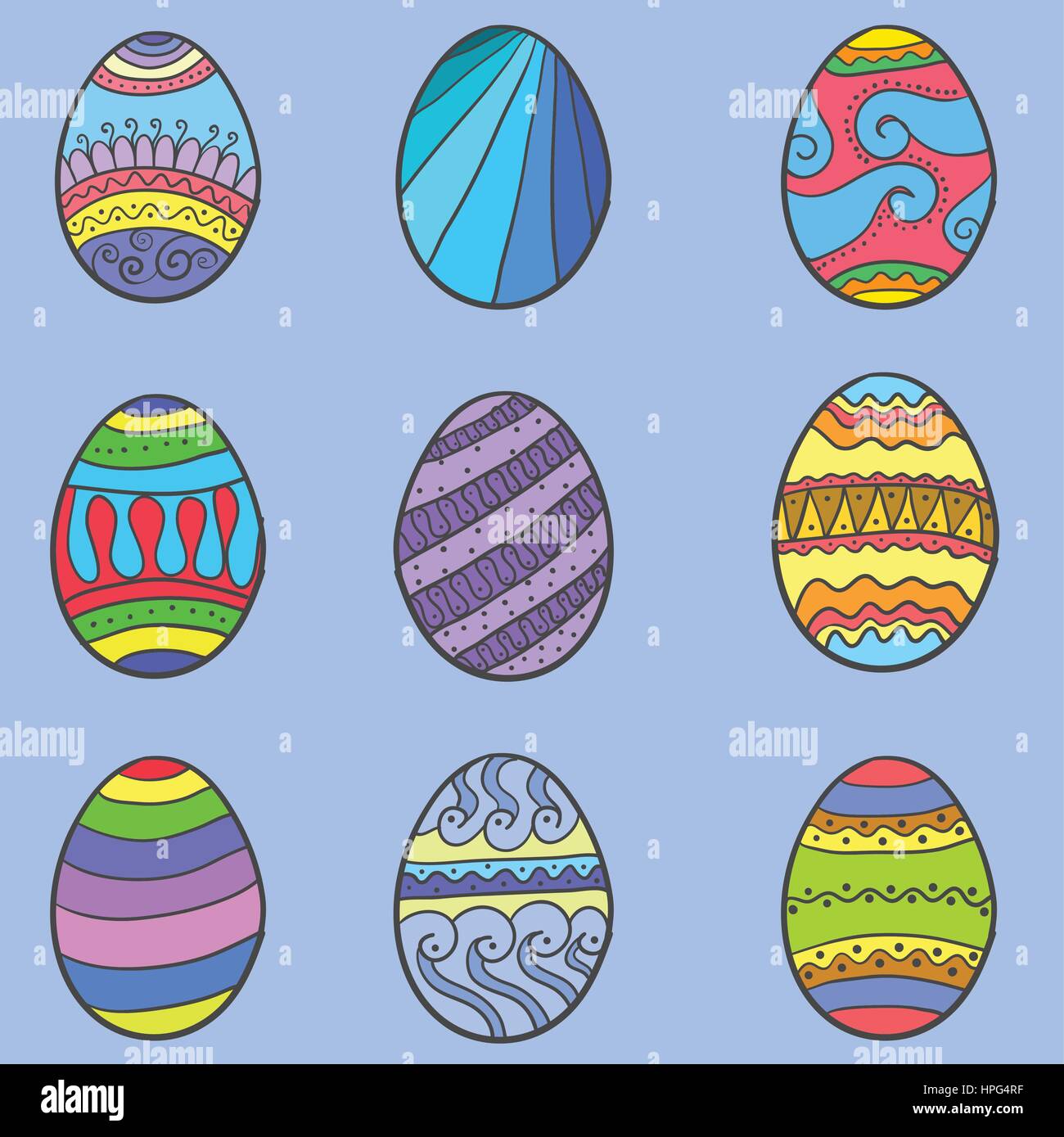 Set of easter egg various collection Stock Vector Image & Art - Alamy