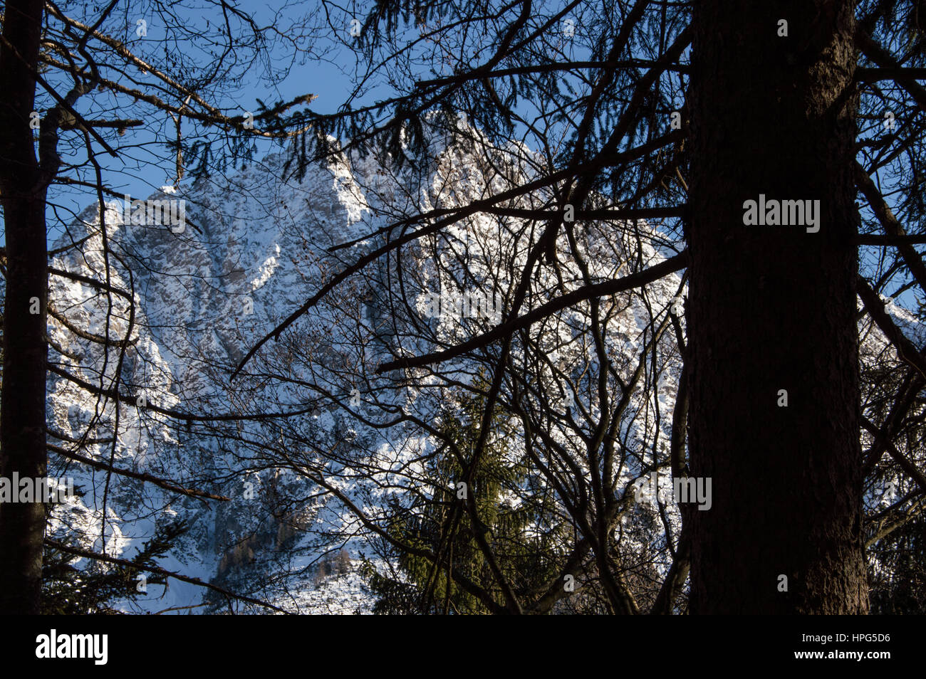Panoramic view Dolomites Veneto Italy Stock Photo