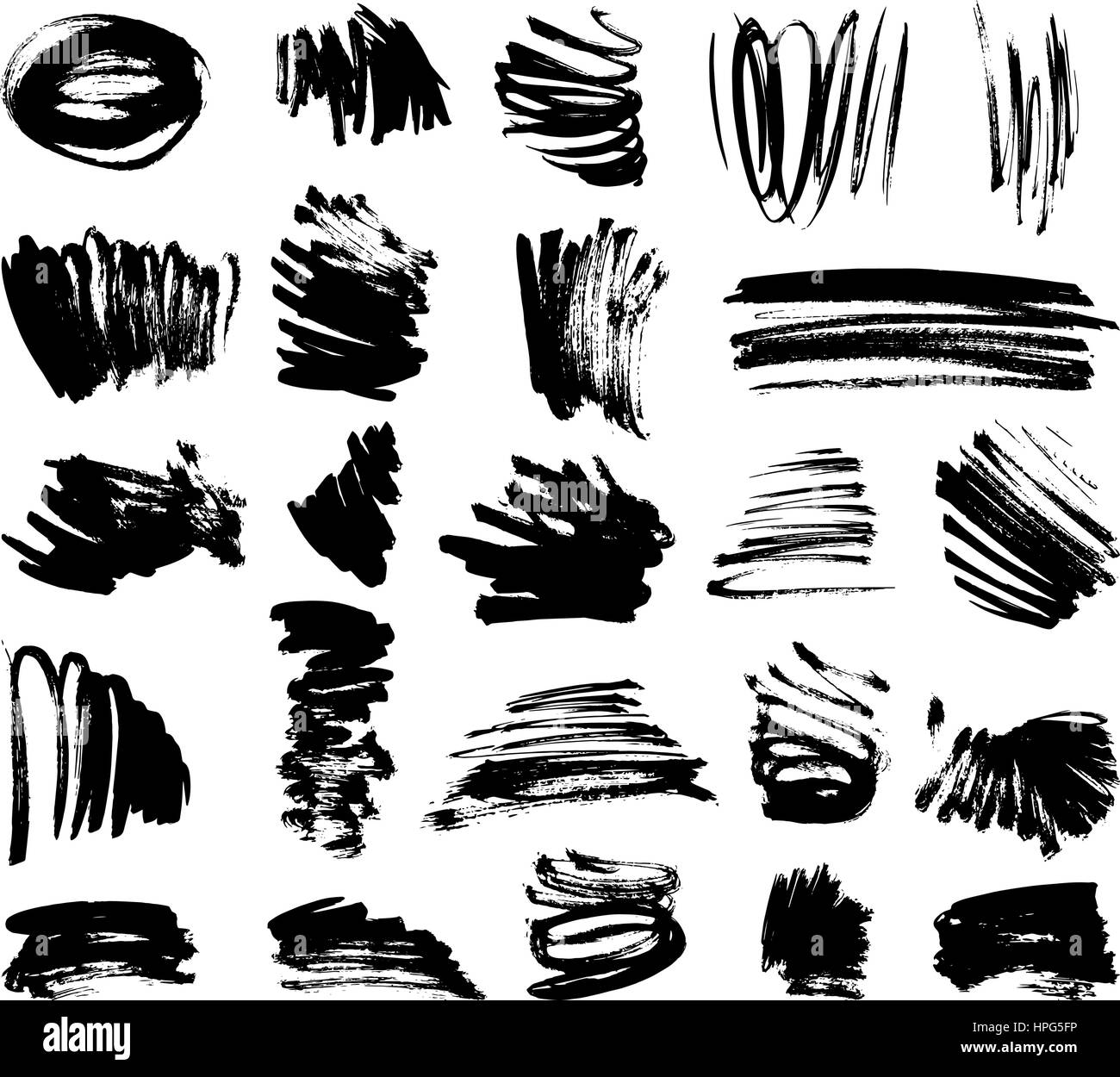 Black brush strokes set Stock Vector Image & Art - Alamy