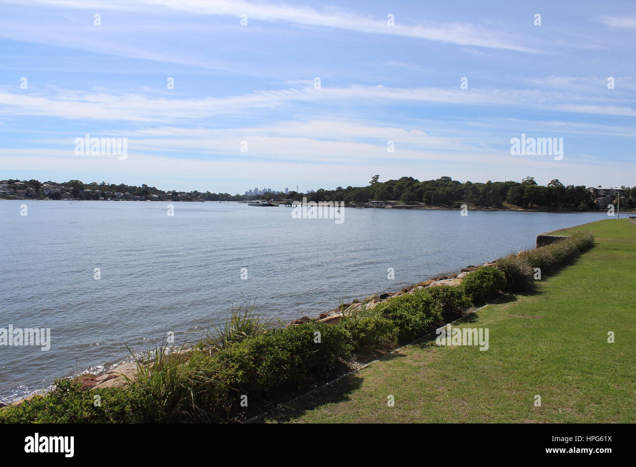 New houses in Breakfast Point, Canada Bay Sydney on sunny morning Stock
