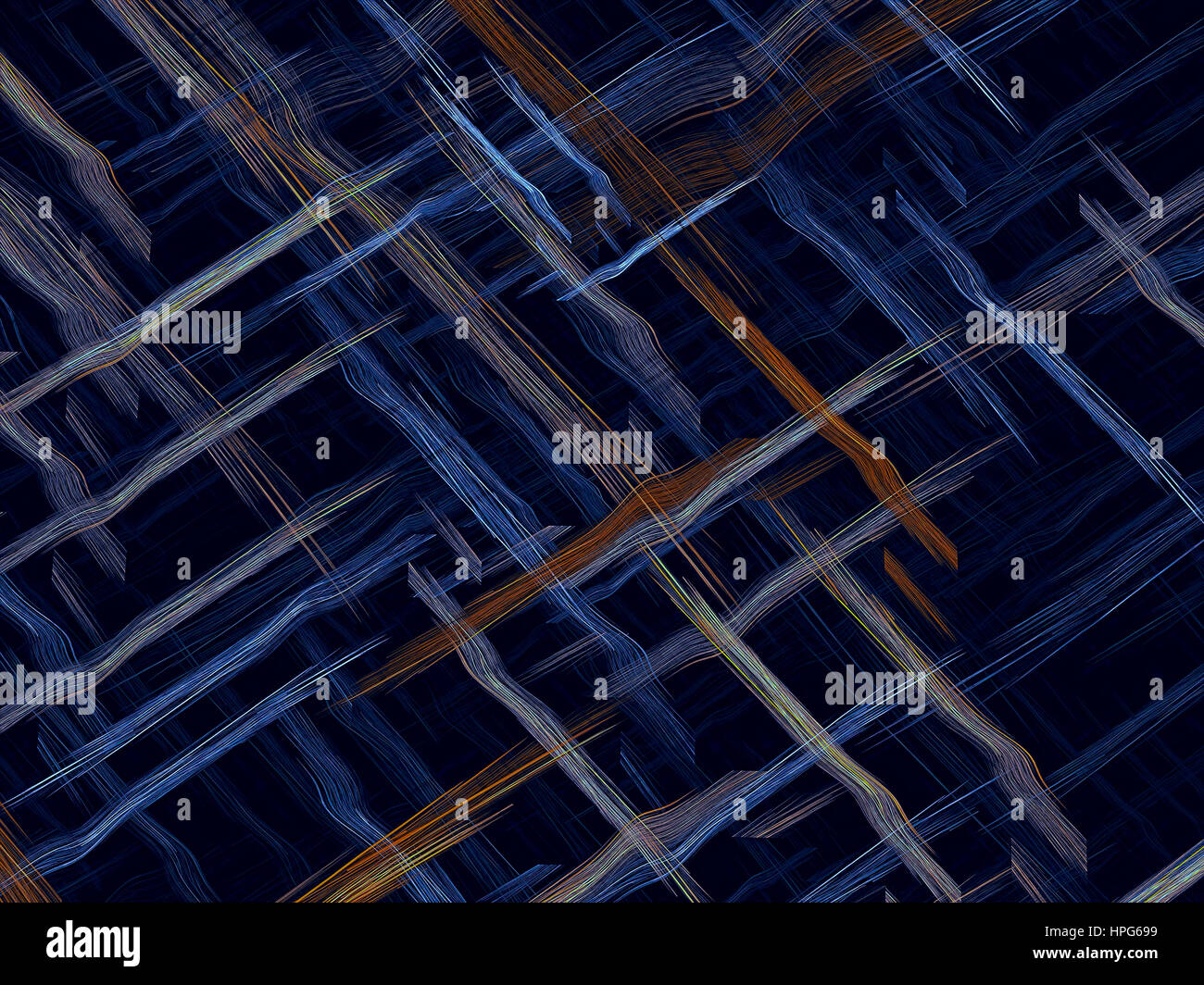 Interwoven stripes - abstract digitally generated image Stock Photo
