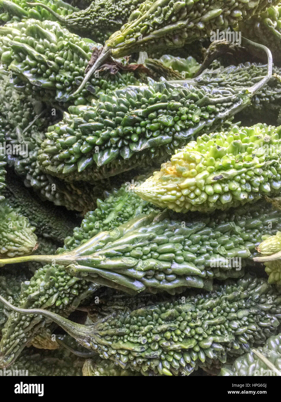vegetable Bitter Melon on market display on the street market in Kathmandu Nepal Stock Photo Alamy