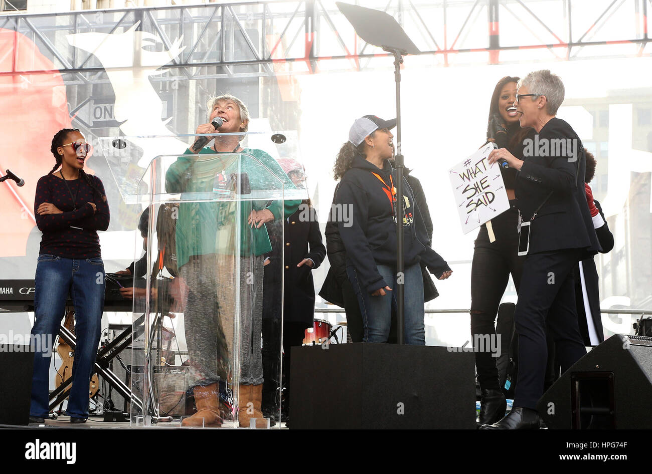 Women's March in Los Angeles, California Featuring: Kerry Washington ...