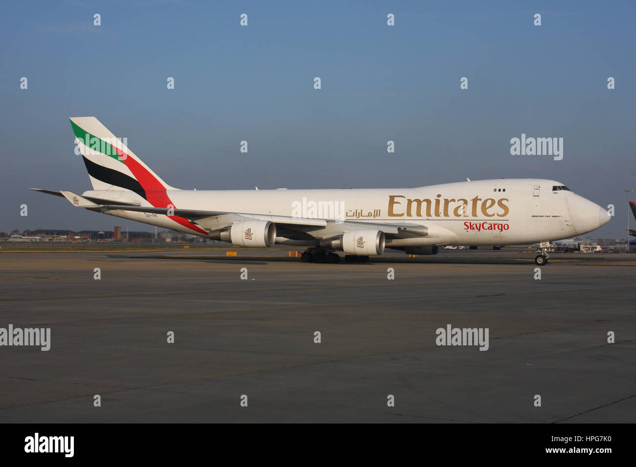 EMIRATES SKY CARGO 747 Stock Photo