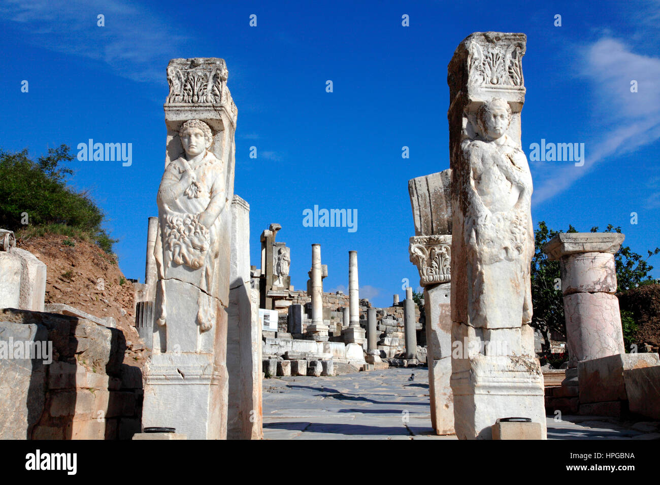 Turkey, province of Izmir, Selcuk, archeological site of Ephesus Stock ...