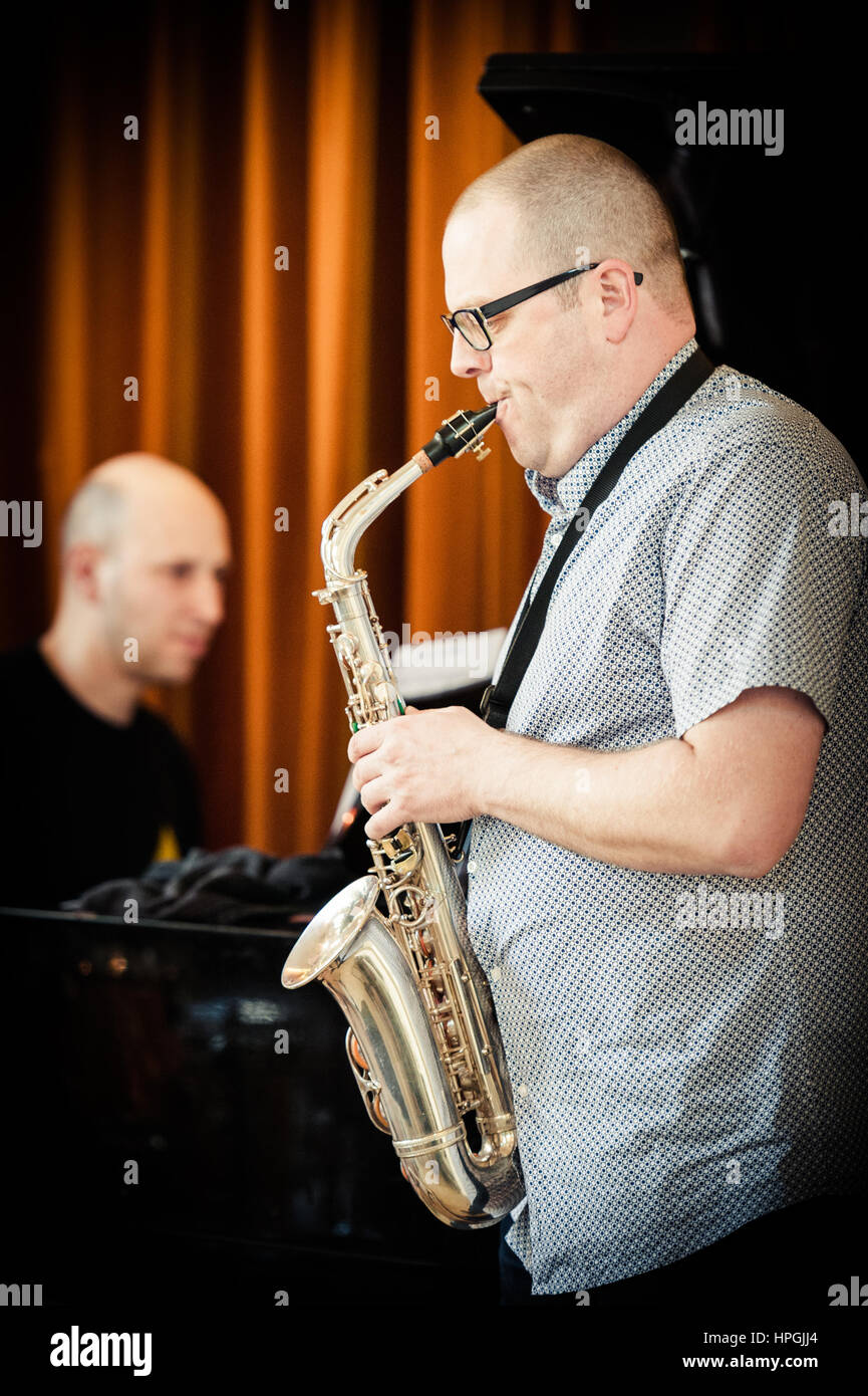 Belgium, Antwerp, concert in legendary jazz cafe Hopper Stock Photo Alamy