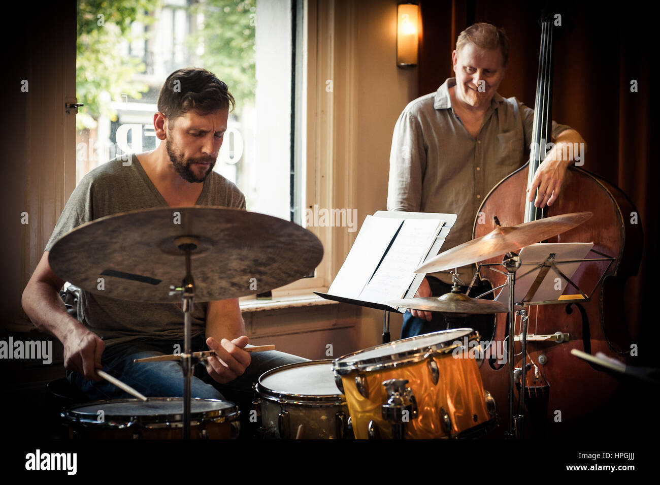 Belgium, Antwerp, concert in legendary jazz cafe Hopper Stock Photo Alamy