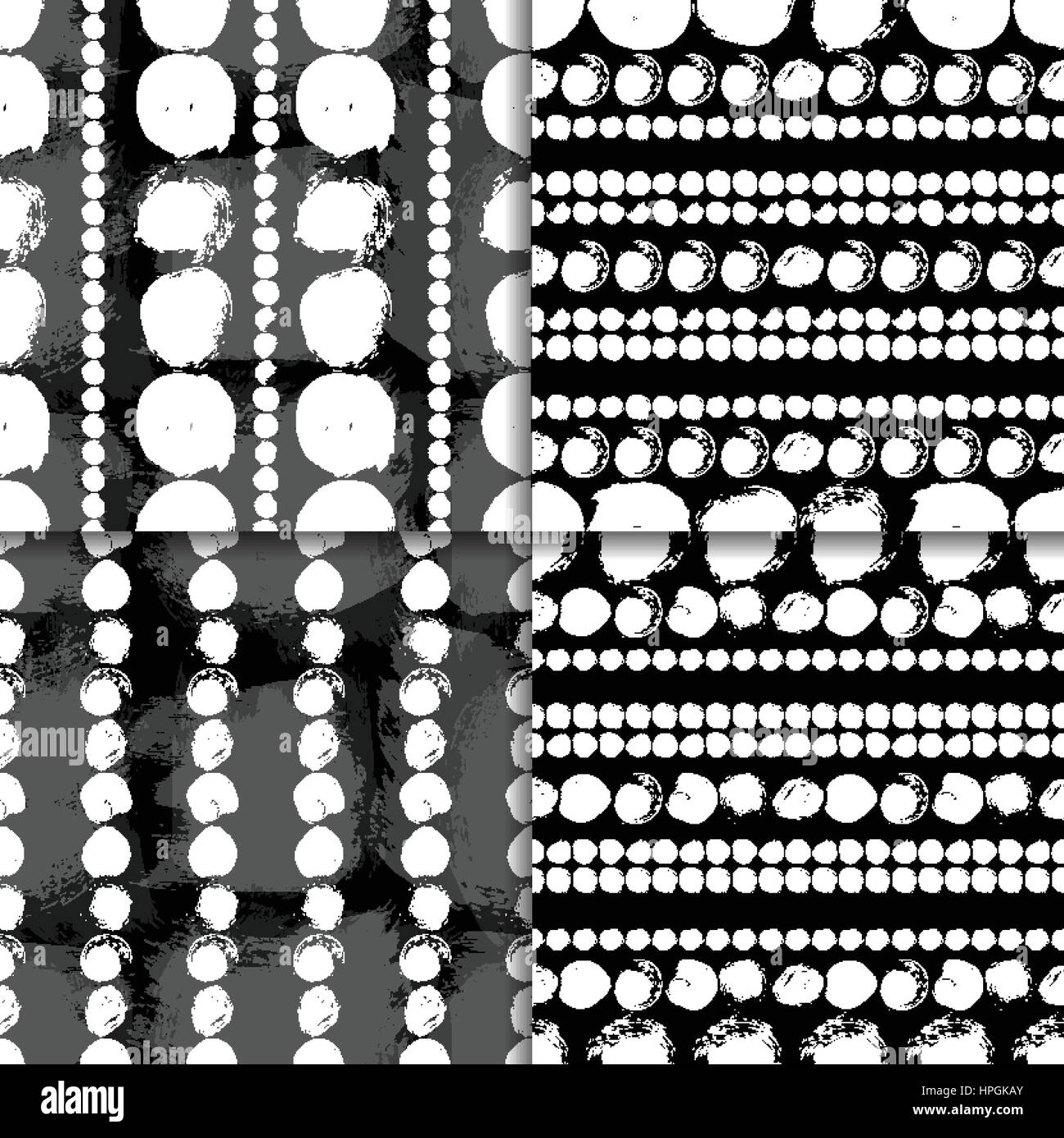 Black and white pattern set with circles Stock Vector Image & Art - Alamy