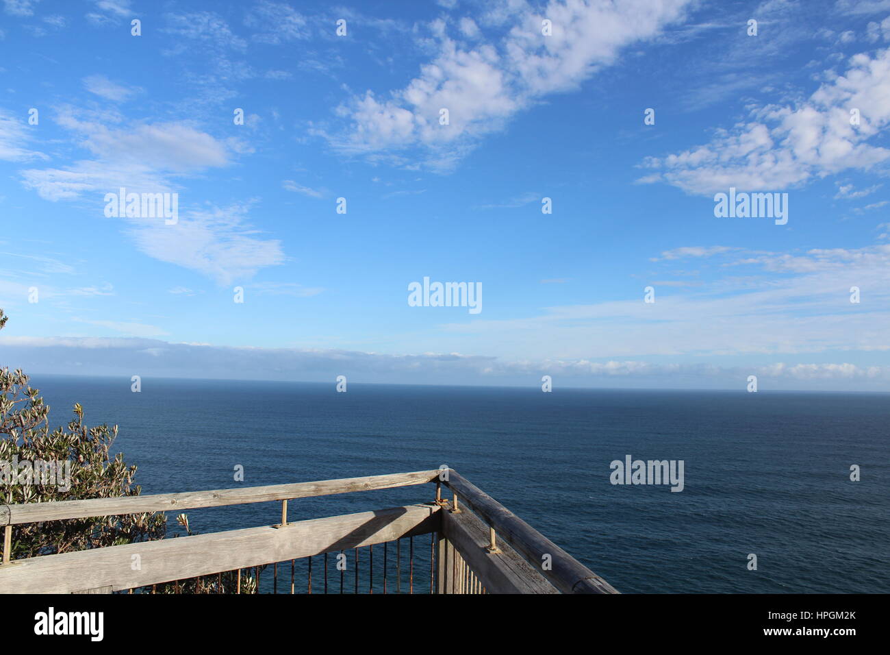 View of the Pacific Ocean from national park between Port Macquarie and Coffs Harbour, Australia