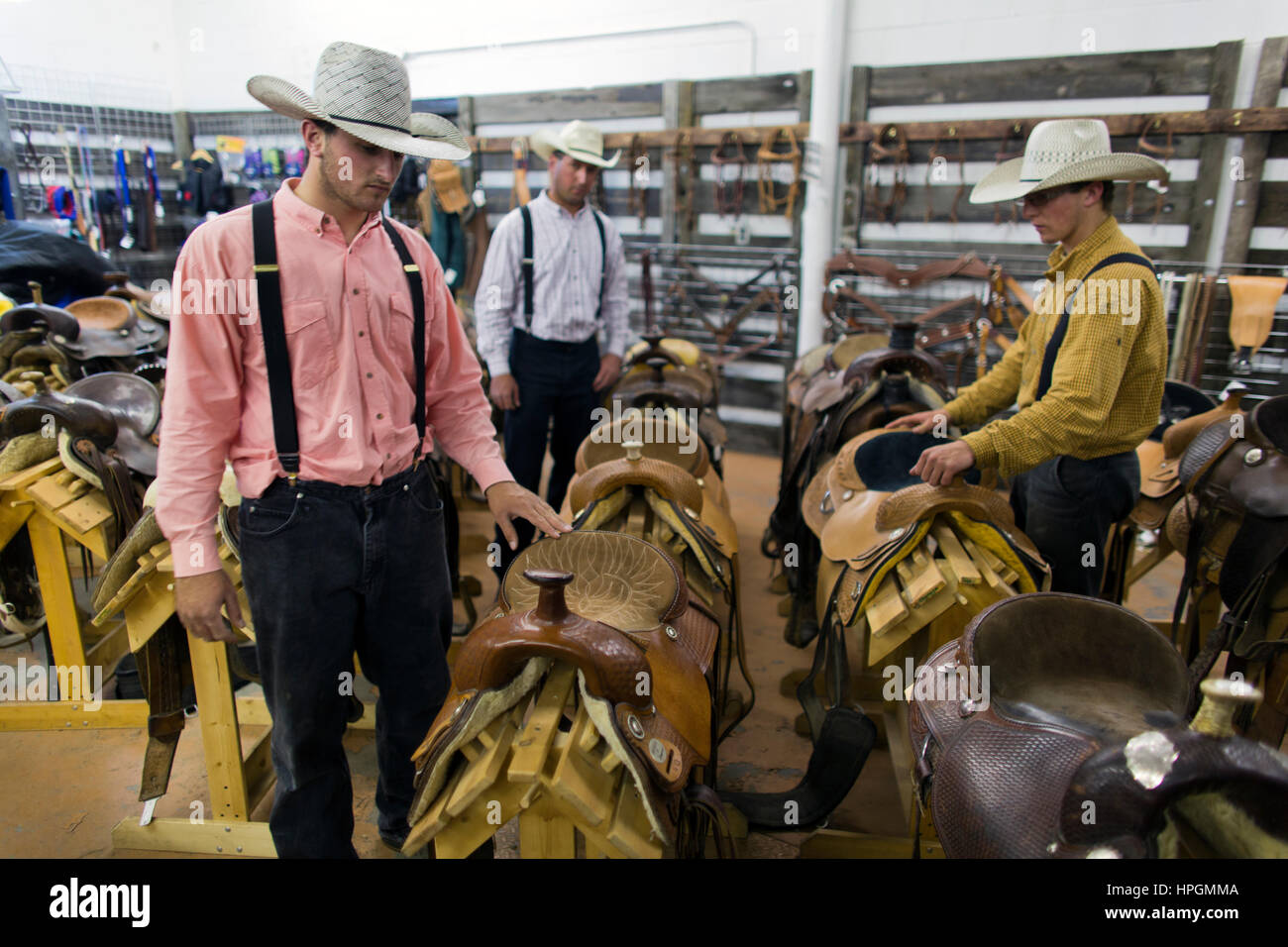 horse saddle shop in canada Stock Photo Alamy