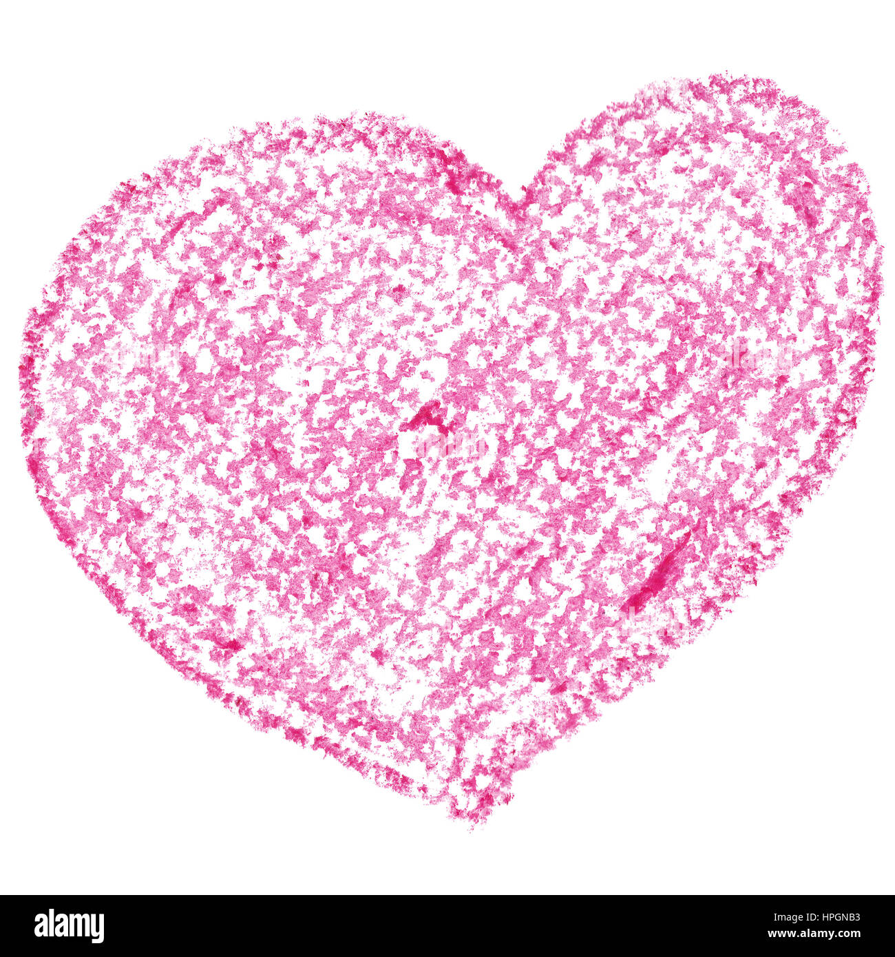 Pink heart isolated on the white background. Valentine's day card Stock ...