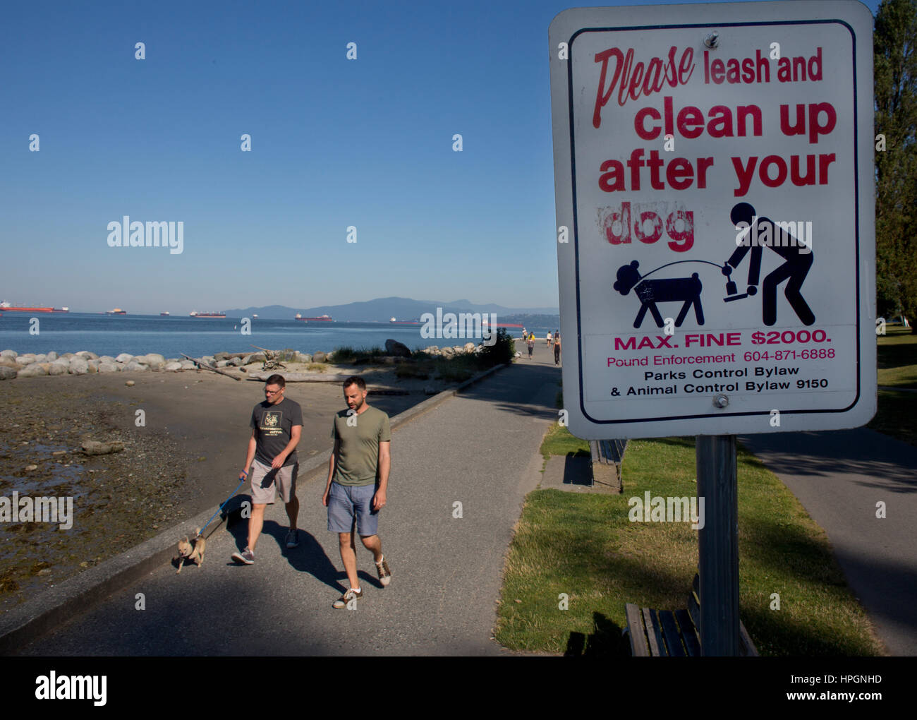 rules for dog owners in Vancouver Stock Photo