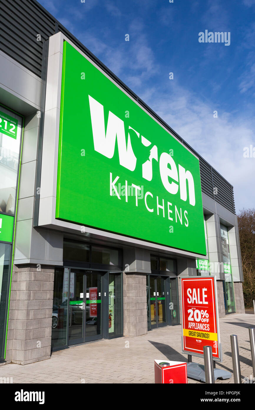 Wren Kitchens store in Roaring Meg retail park, Stevenage Stock Photo