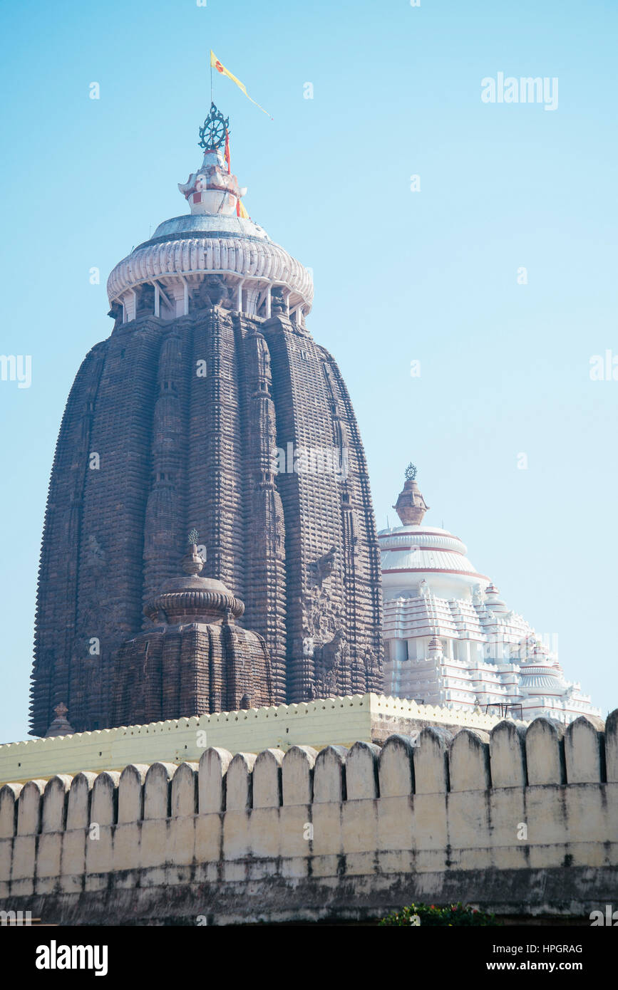 Jagannath Puri temple domes, Orissa, India. Stock Photo