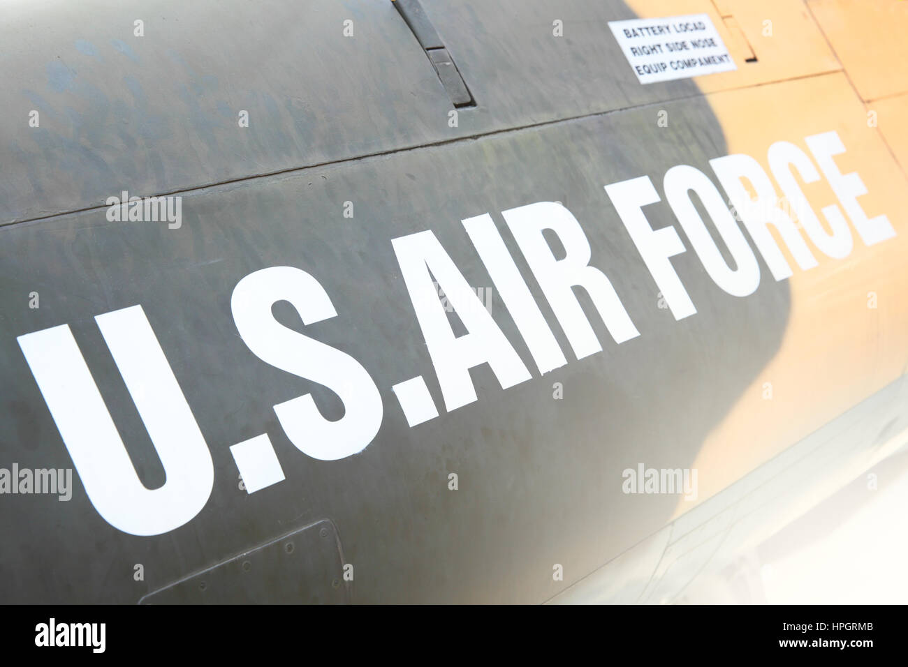 US Air Force marking on the side of helicopter Stock Photo