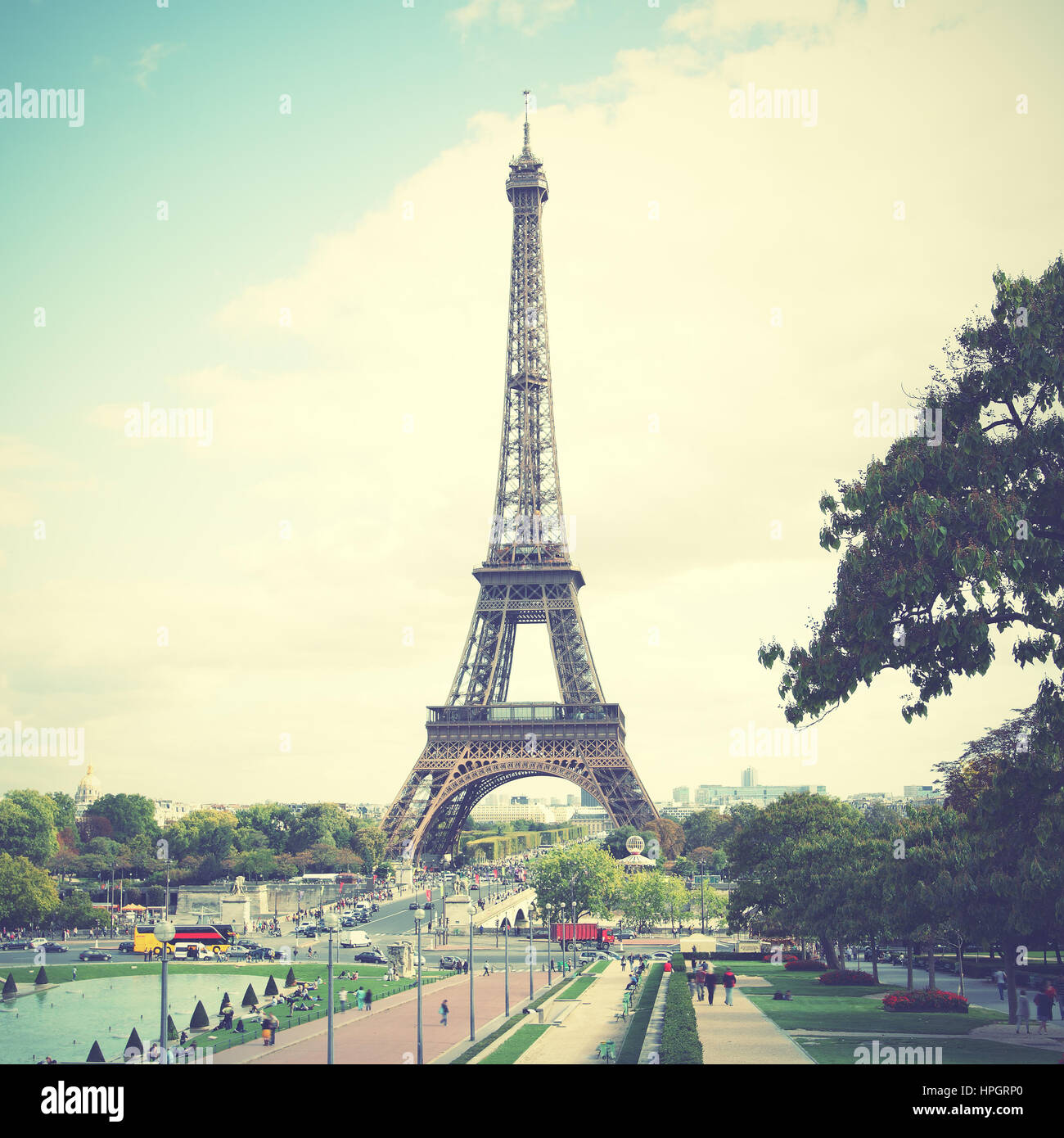 Eiffel tower closeup in park hi-res stock photography and images - Alamy