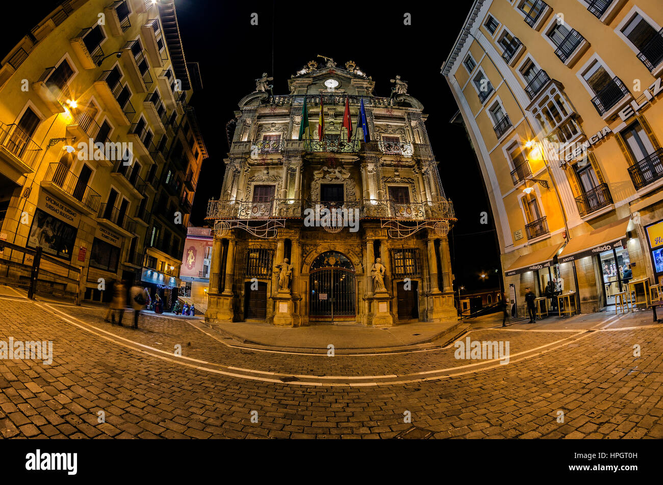 Тhe City Hall in Pamplona, Navarra, Spain Stock Photo