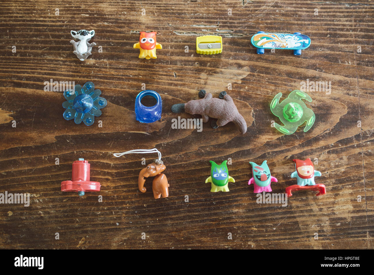 small toys plastic items Stock Photo