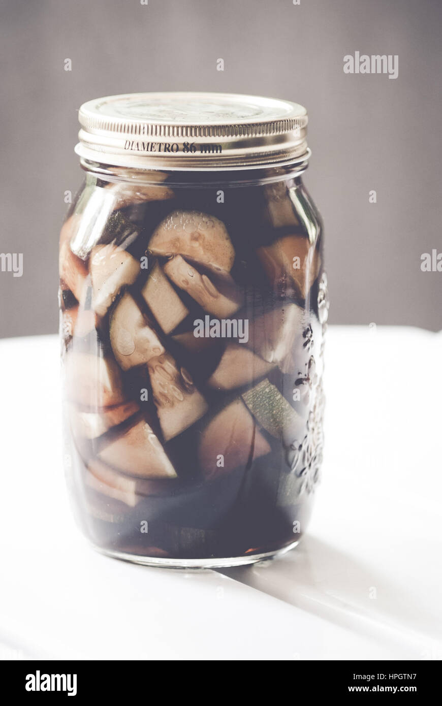 pickled vegetables conserved in vinegar zucchini Stock Photo Alamy