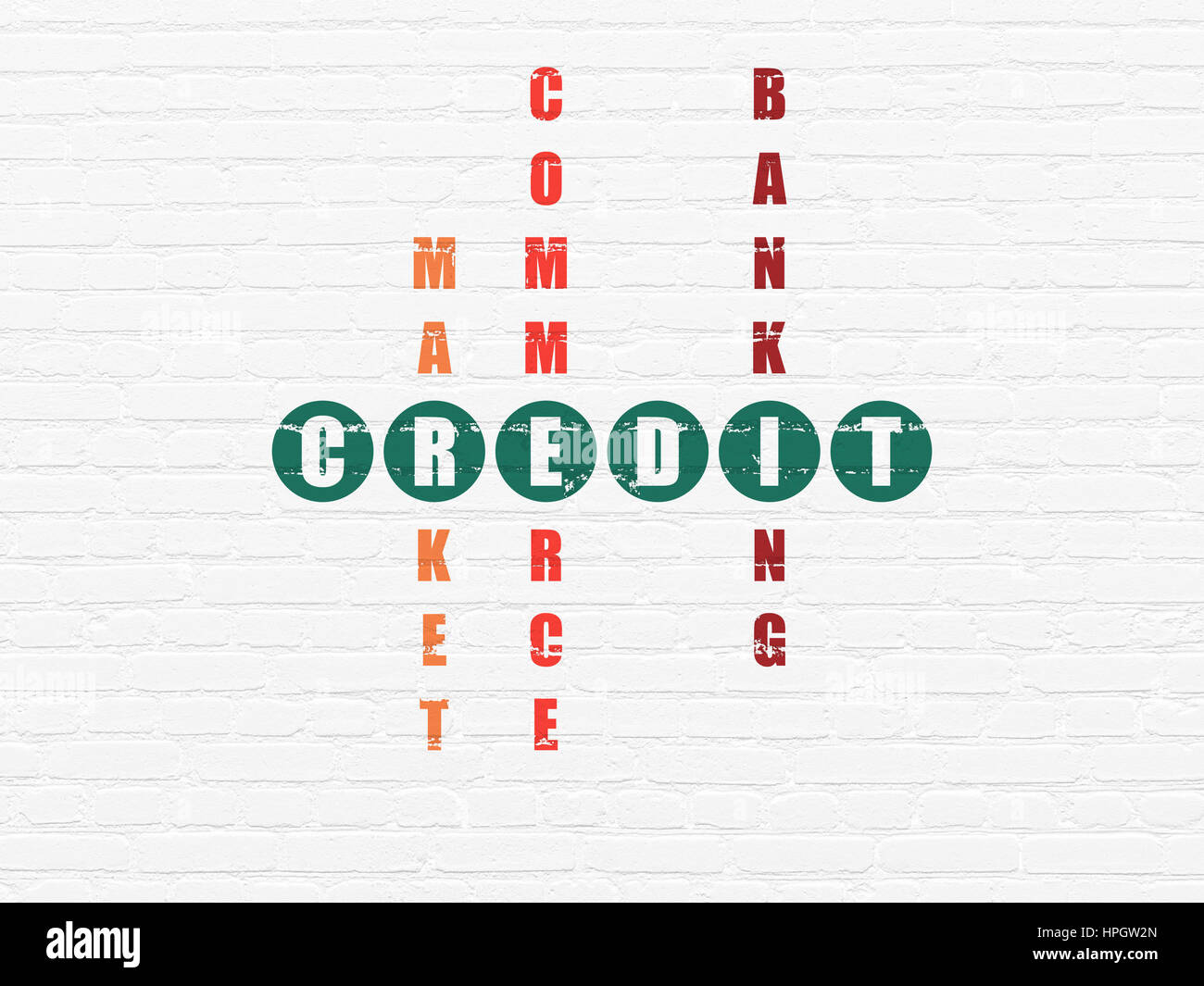 Banking concept Credit in Crossword Puzzle Stock Photo Alamy