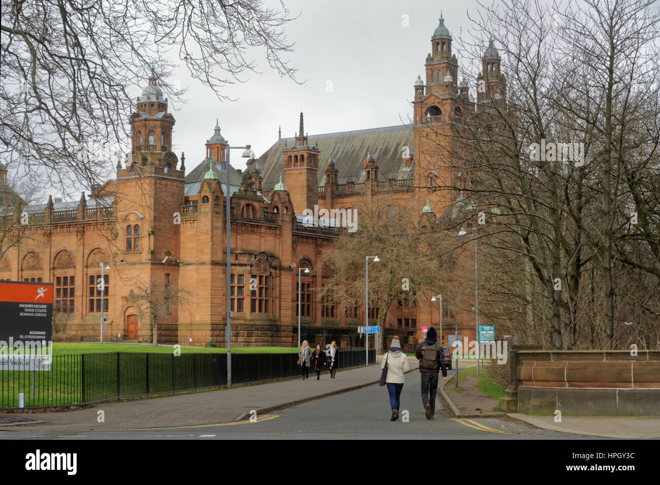 Kelvingrove Art Gallery and Museum viewed from the park Stock Photo