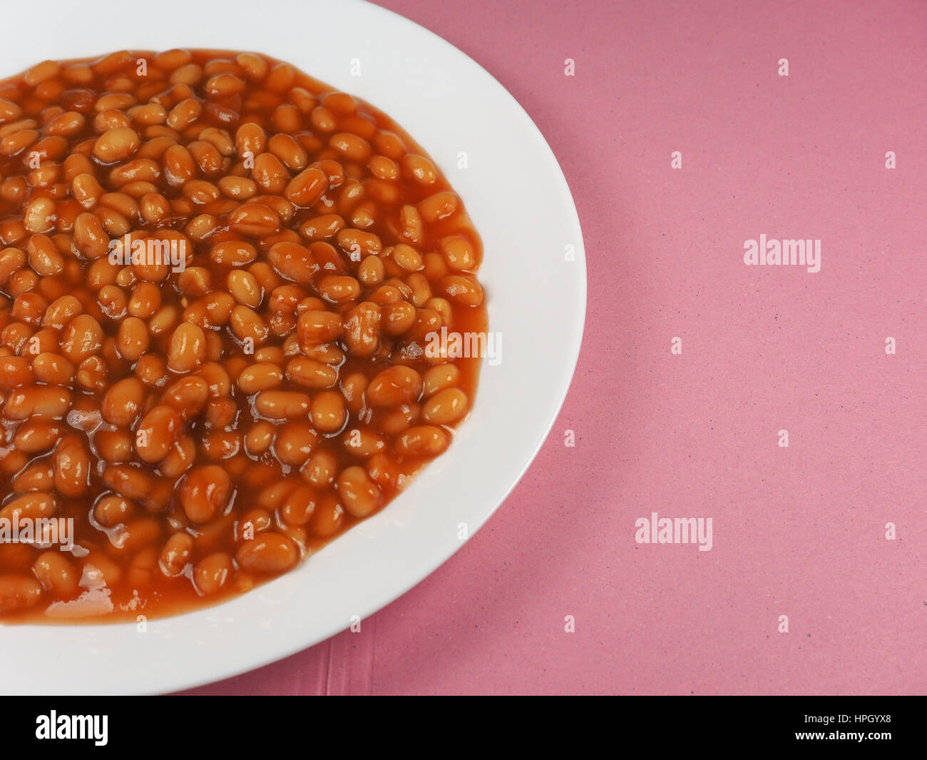 baked beans food in a tomato sauce Stock Photo Alamy