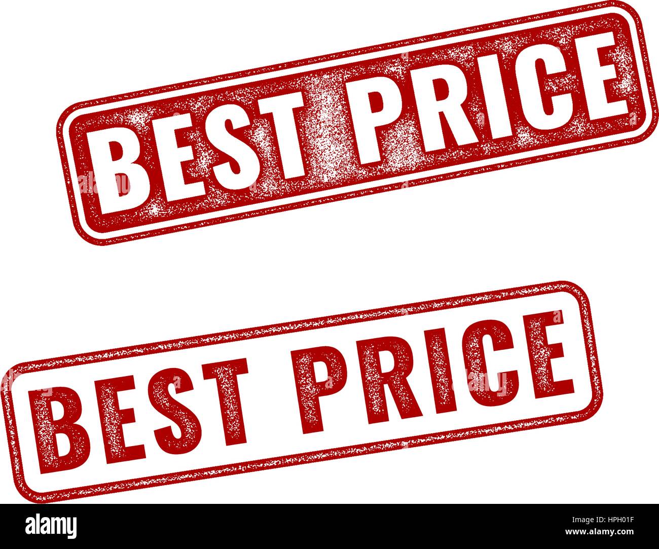 Set of realistic textured vector Best Price grunge rubber stamps isolated on white background