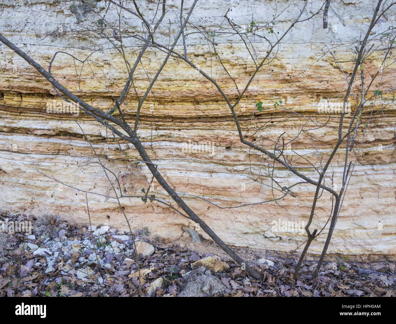 Rock wall (central Italy, Europe) Stock Photo