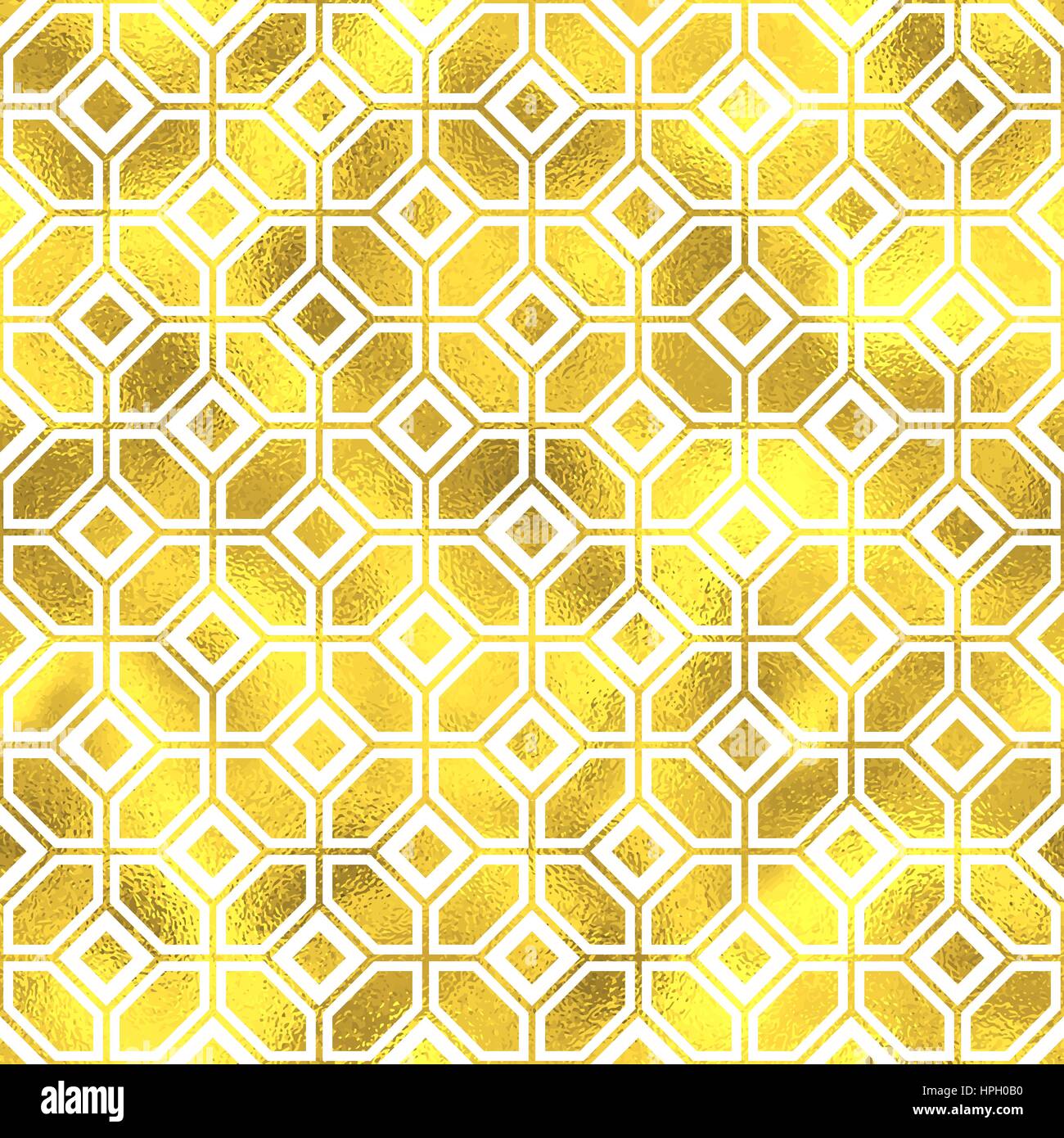 Vector seamless geometric textured golden pattern background Stock ...