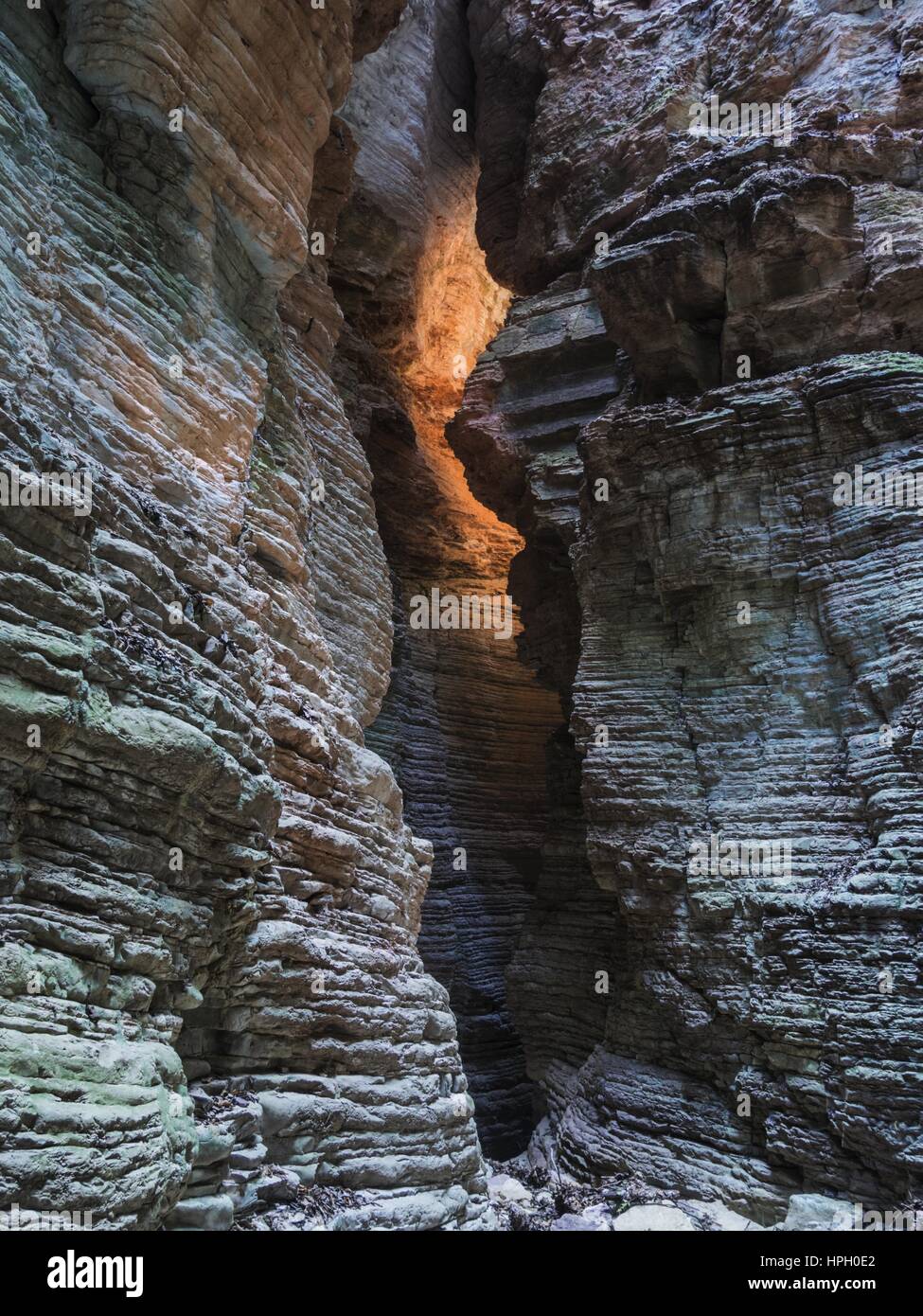 Rocky gorge in Umbria (central Italy, Europe) Stock Photo