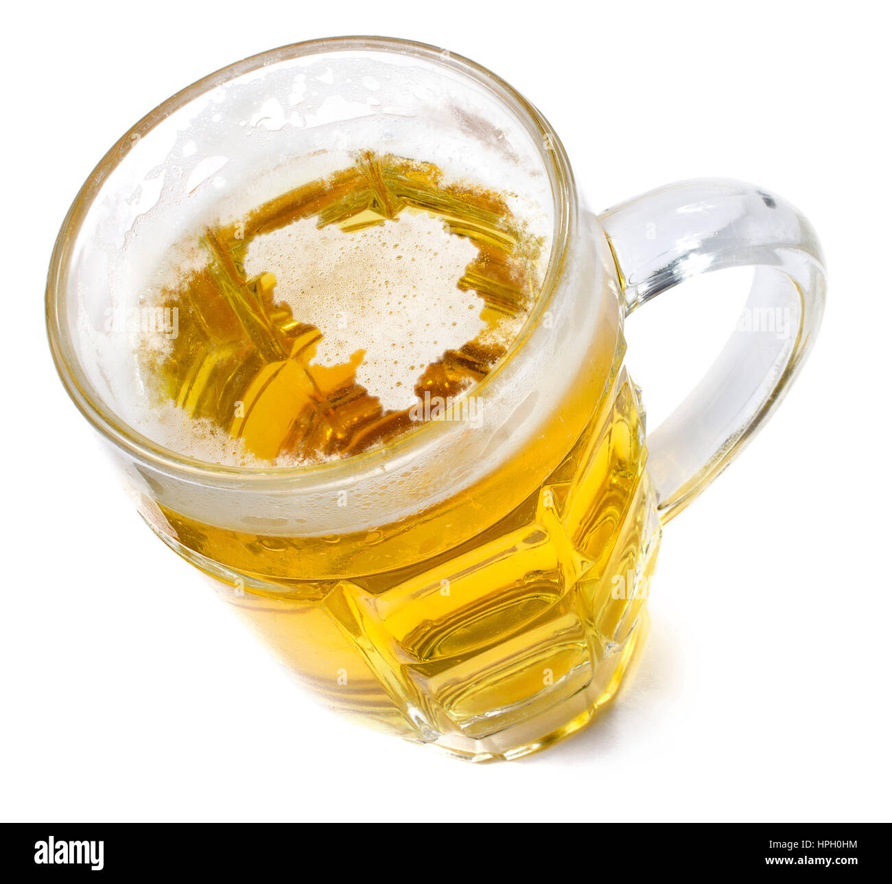 Beer head  in the shaped of Belgium and a beer.(series) Stock Photo