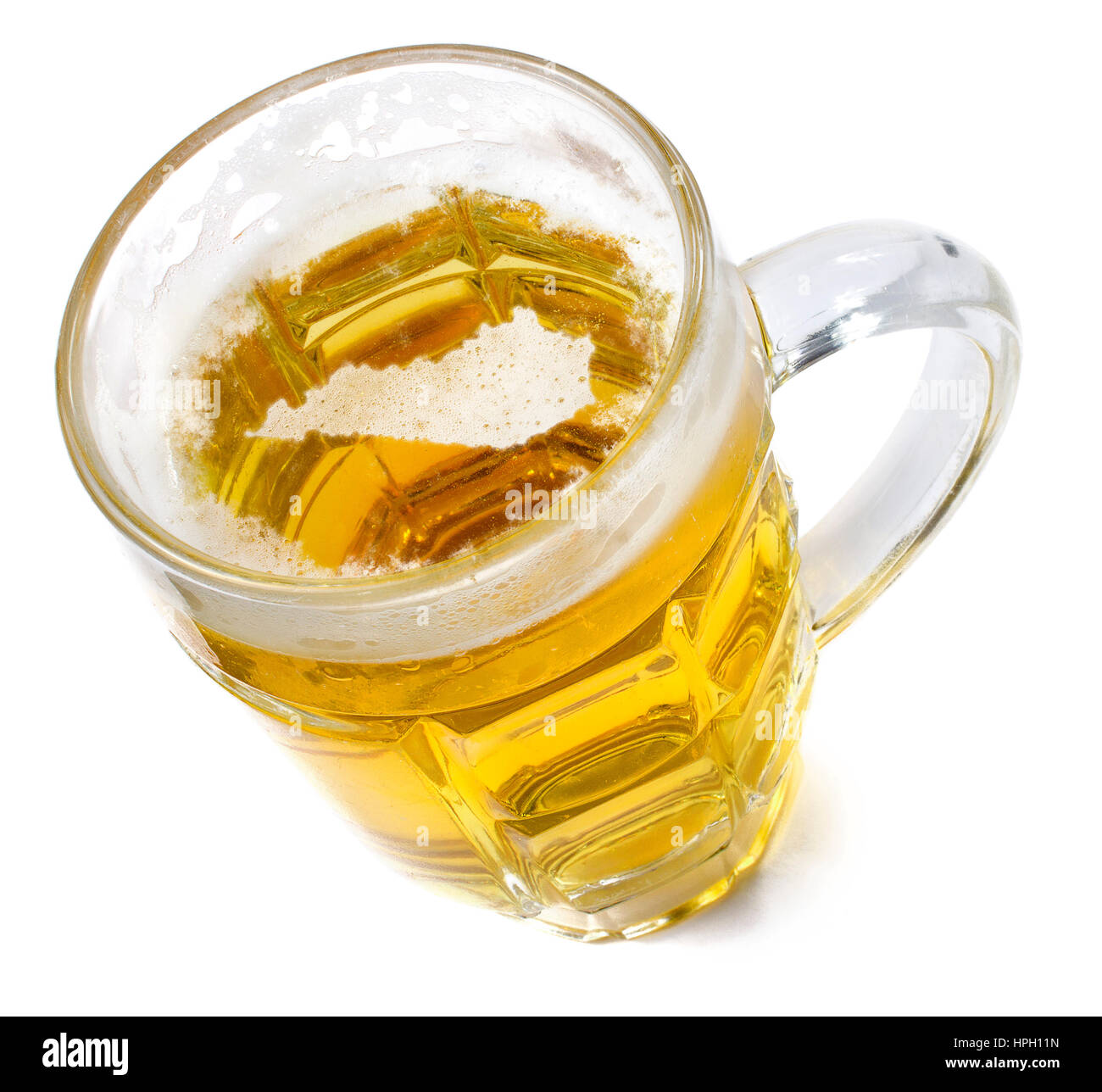 Beer head  in the shaped of Kentucky and a beer.(series) Stock Photo