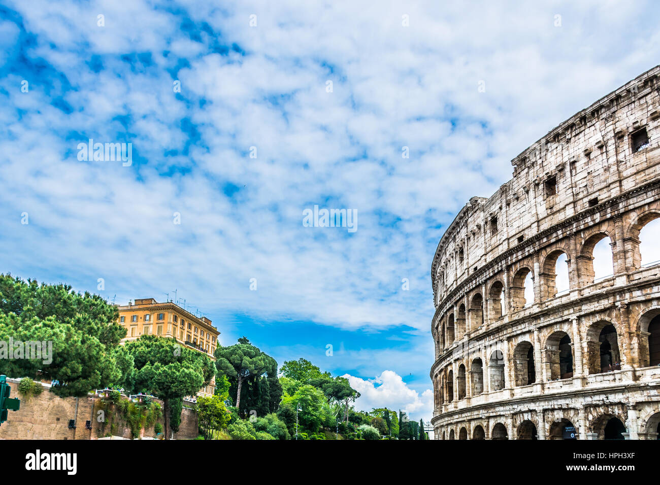 Famous landmark in Rome city, popular touristic destination in Europe. Stock Photo