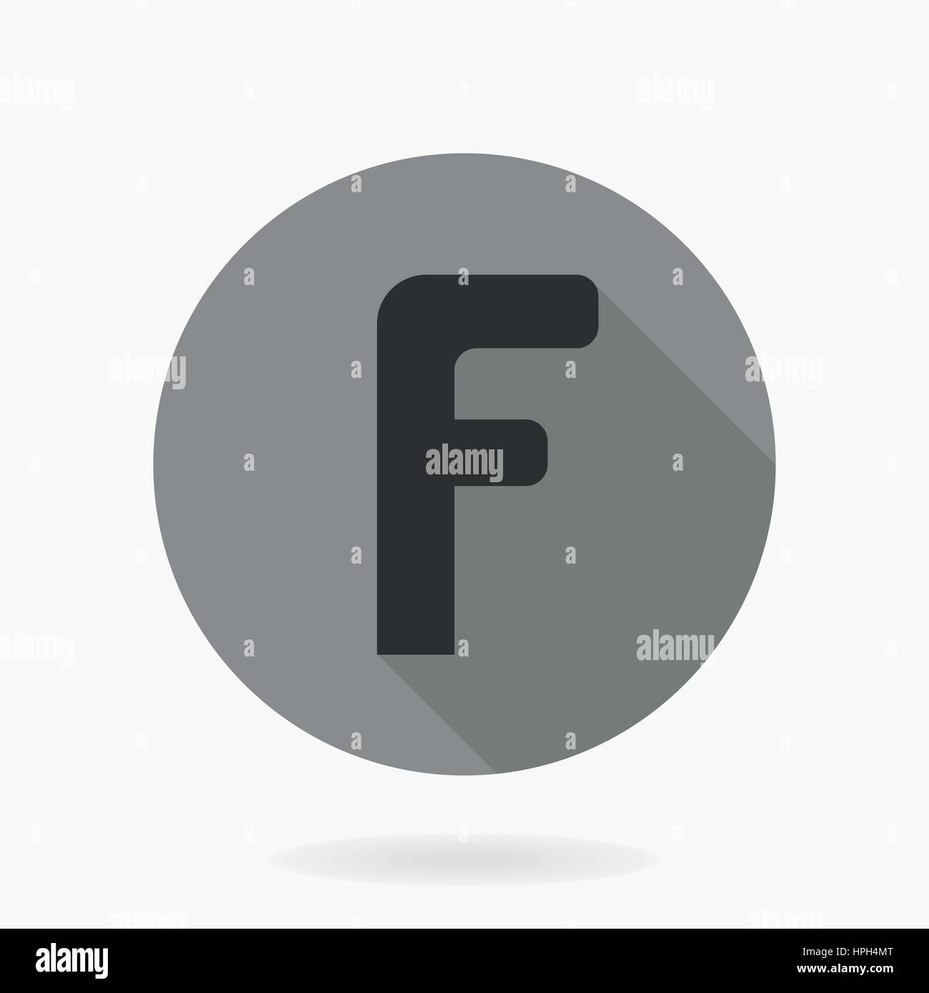 Fine Vector Flat Icon With Letter F Stock Vector Image & Art - Alamy