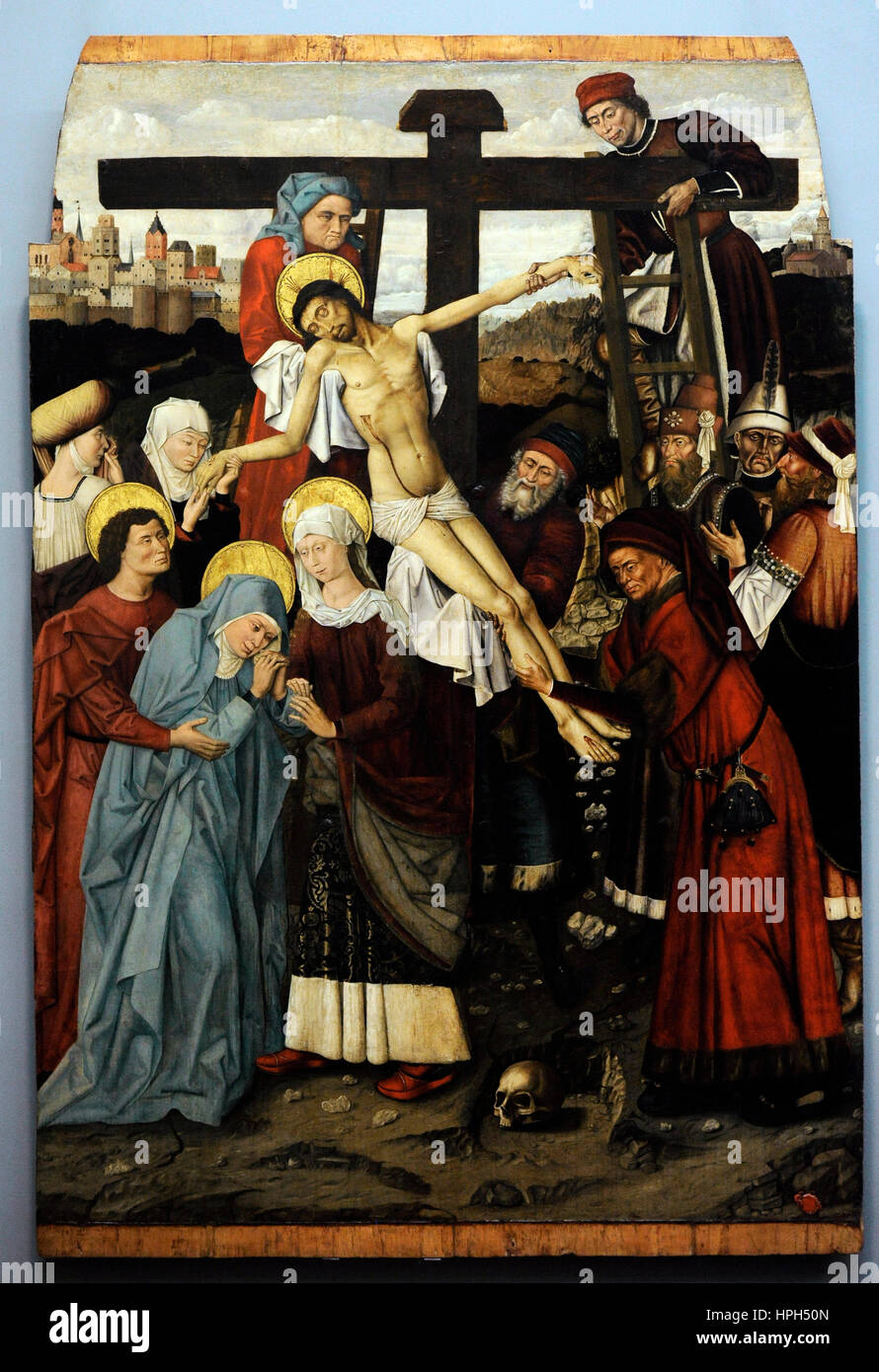 Colantonio (1440-1470). Italian painter. Descent from the Cross, ca. 1455-1460. National Museum of Capodimonte. Naples. Italy. Stock Photo