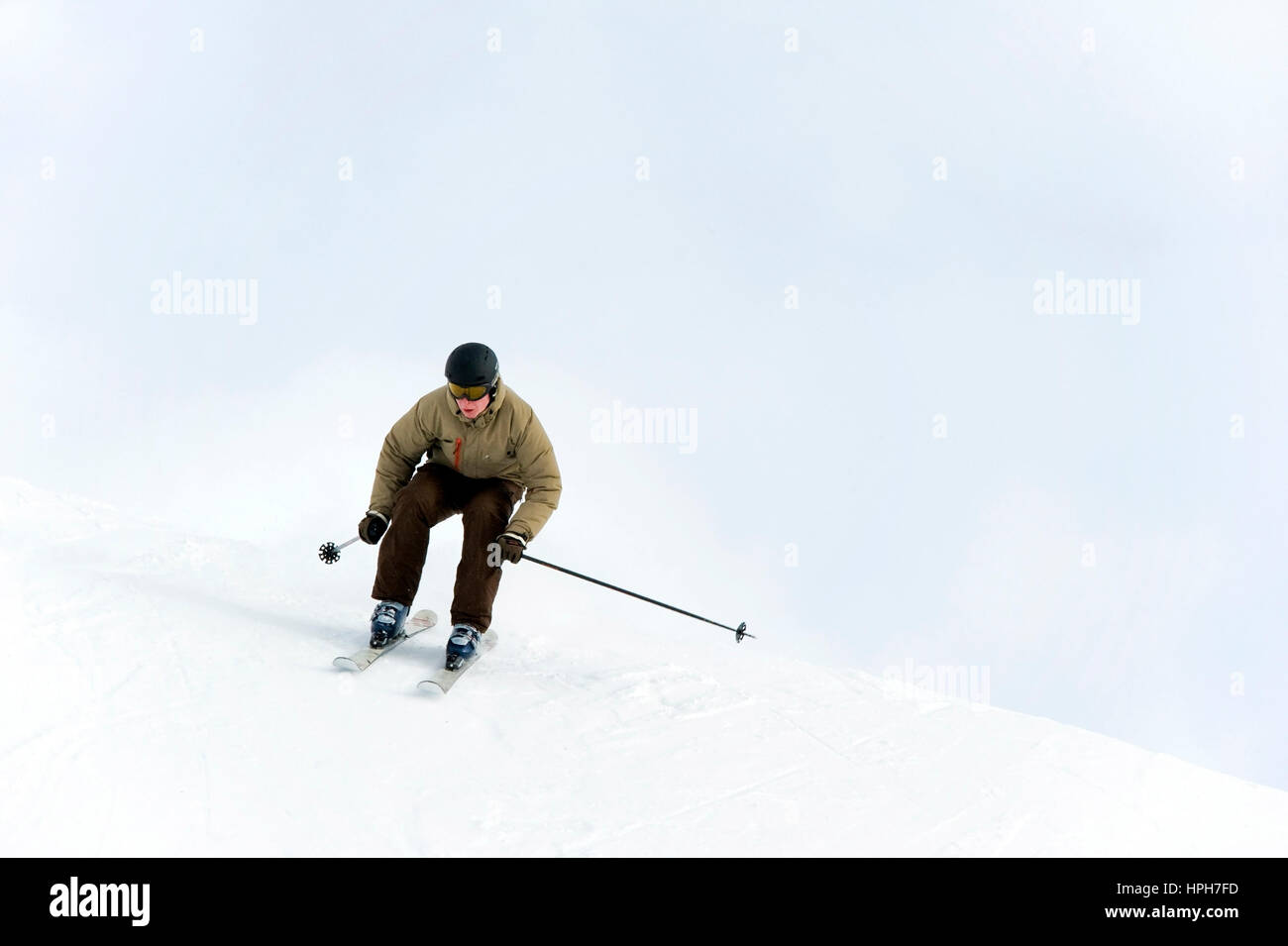 Skifahrer - skier Stock Photo