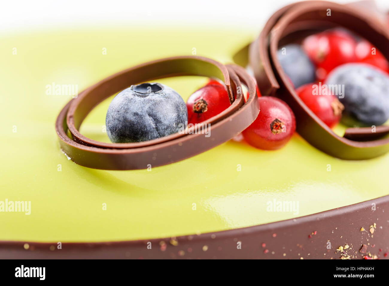 Cranberry And Blueberry Fruit Chocolate Cake Stock Photo - Alamy